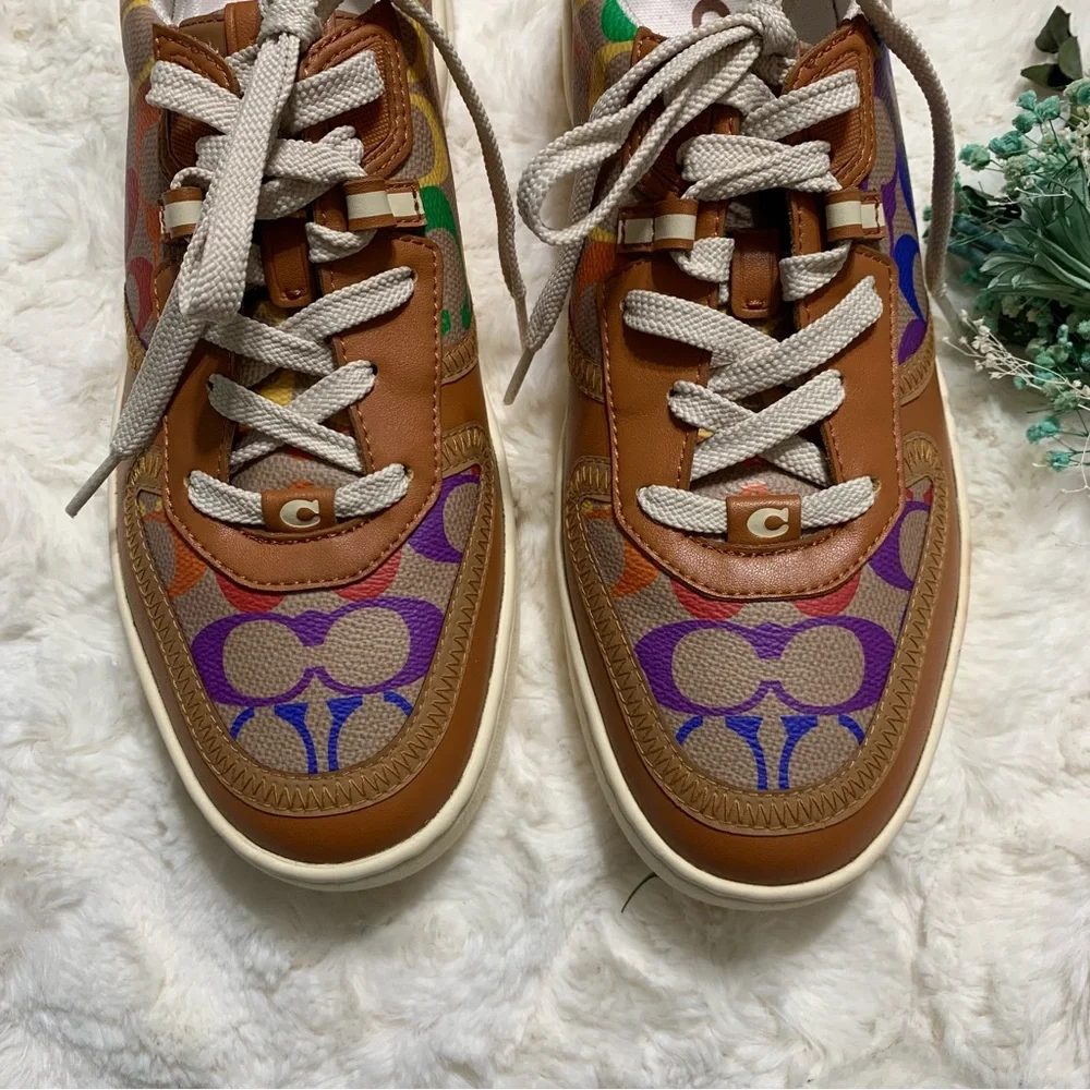 COACH Men Citysole Court Sneaker In Rainbow Signature Canvas - Picture 8 of 14